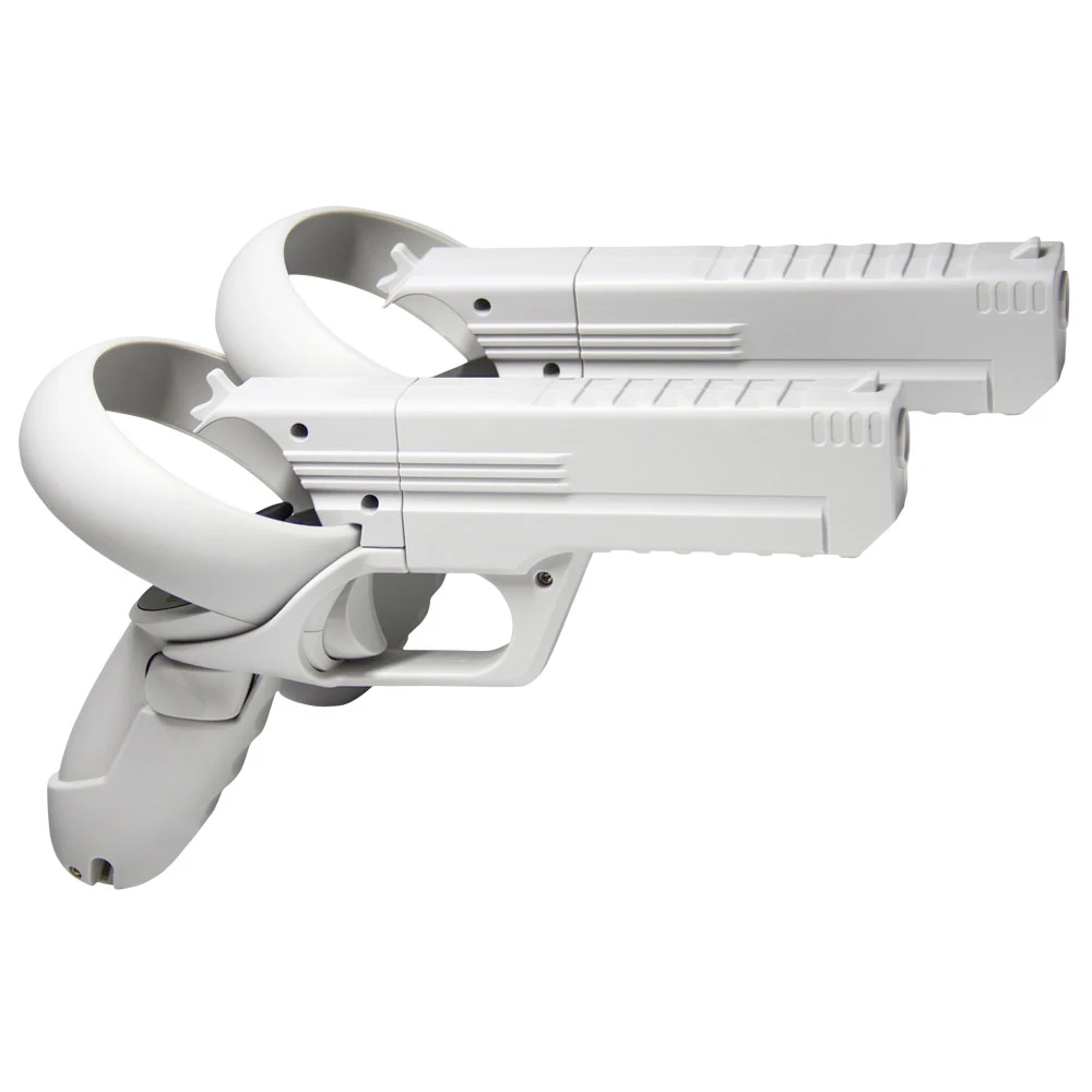 

2021 New Compatible for Oculus Quest 2 Handle Case VR Grips Hand Gun Style Touch Controller Full Grip Cover for Oculus Quest 2, Black,white