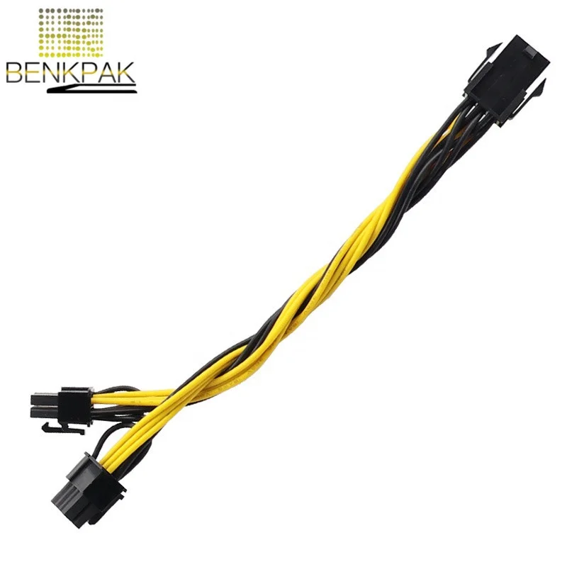 Diy Pcie 6pin Female To Dual 8pin (6+2 Pin) Male Video Card Power