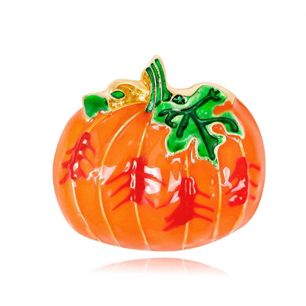 

Bright-colored Enamel Pumpkin Brooch for Women Children Hallowmas Jewelry Accessories