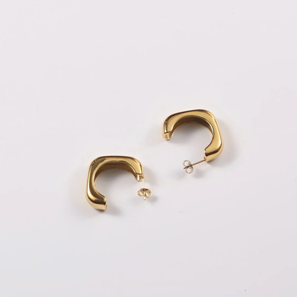 

18k PVD Gold Plated Stainless Steel Hoop Earring Thick Hoop Earrings