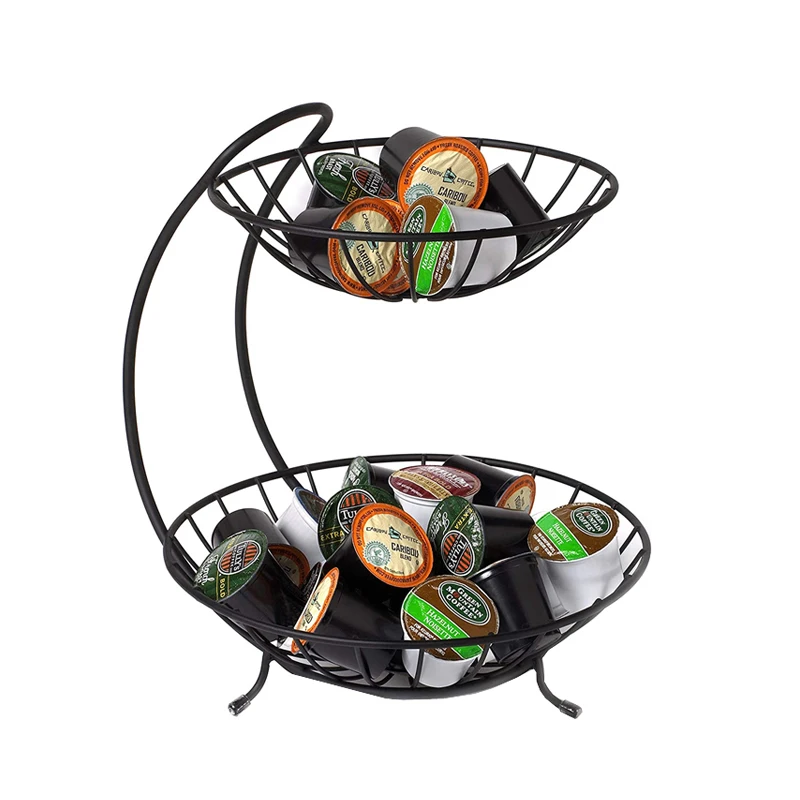 

Chrome plated gold fruit and vegetable basket metal wire welded standing fruit basket
