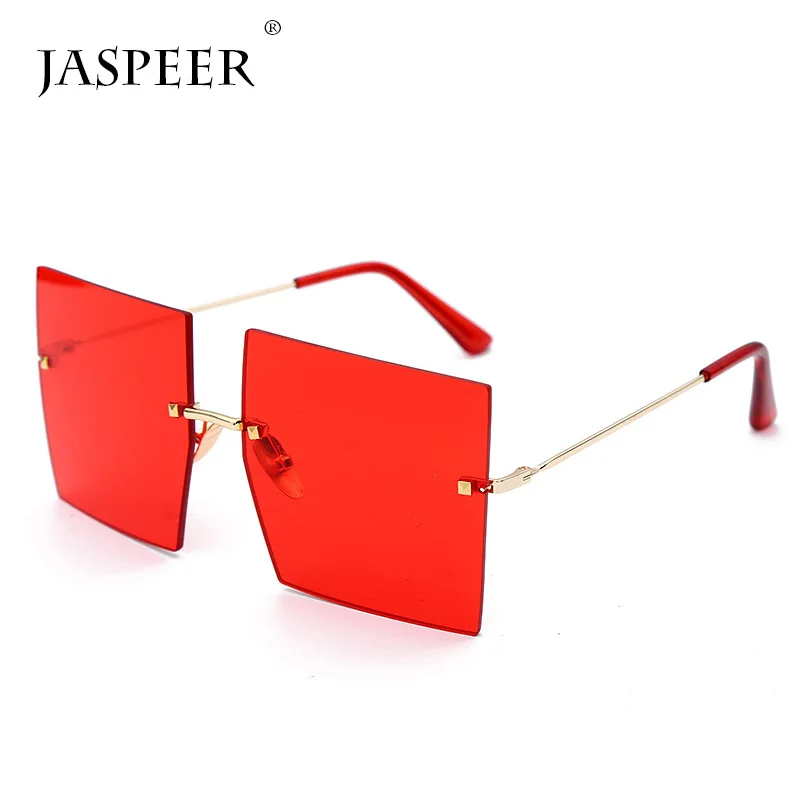 Jaspeers New 2020 sunglasses women oversized rimless sunglasses for ladies square sunglasses women
