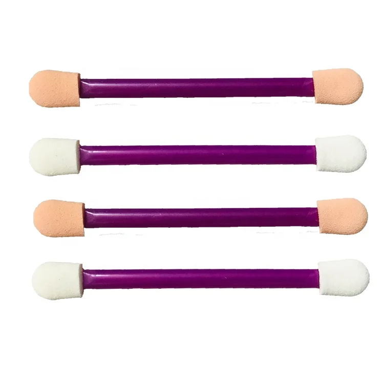 
Factory Direct Selling Disposable Dual Ends Eyeshadow Sponge Applicator with Foam Tip 