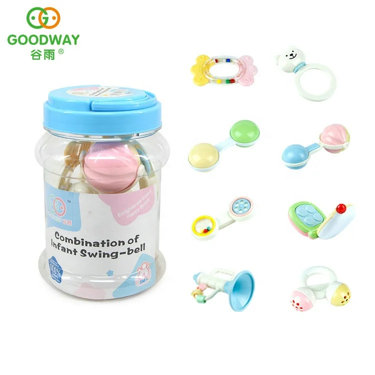 
8pcs Infant Bottle Rattles New Born Baby Toys Plastic Hand Bells Set  (60493525816)
