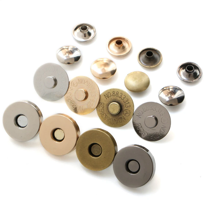 

Wholesale 10/14/18 mm magnetic snaps plated different color strong magnet button for woman handbag, Gold, shine silver, gun metal, antique color...etc