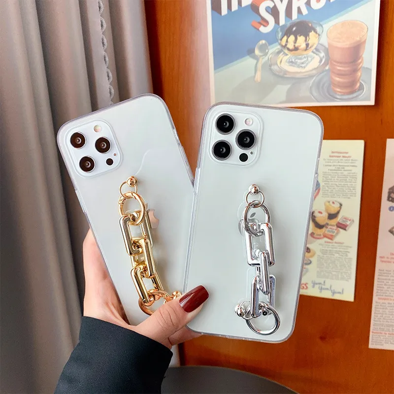 

for iphone 6 7 8 plus x xr xs max 11 12 pro max and samsung s21 s20 a30 a50 a10 a20s etc shockproof wrist chain clear phone case, Various