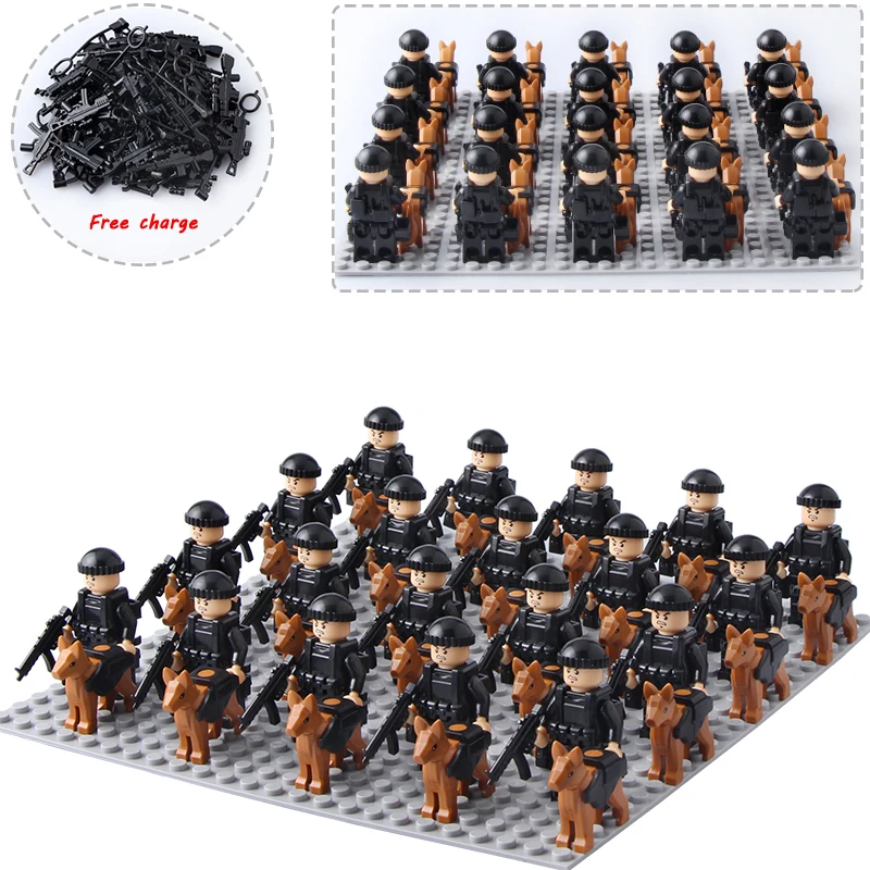 
Plastic Mini Action Figure Building Blocks Police and Dog Toys for Kids Compatible Legos Brick  (62264860886)