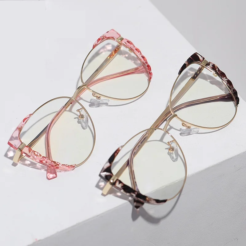 

Lmamba New Cut-edge Glasses Exquisite Metal Anti-blue Light Glasses Fashion Optical Eyeglasses Frame