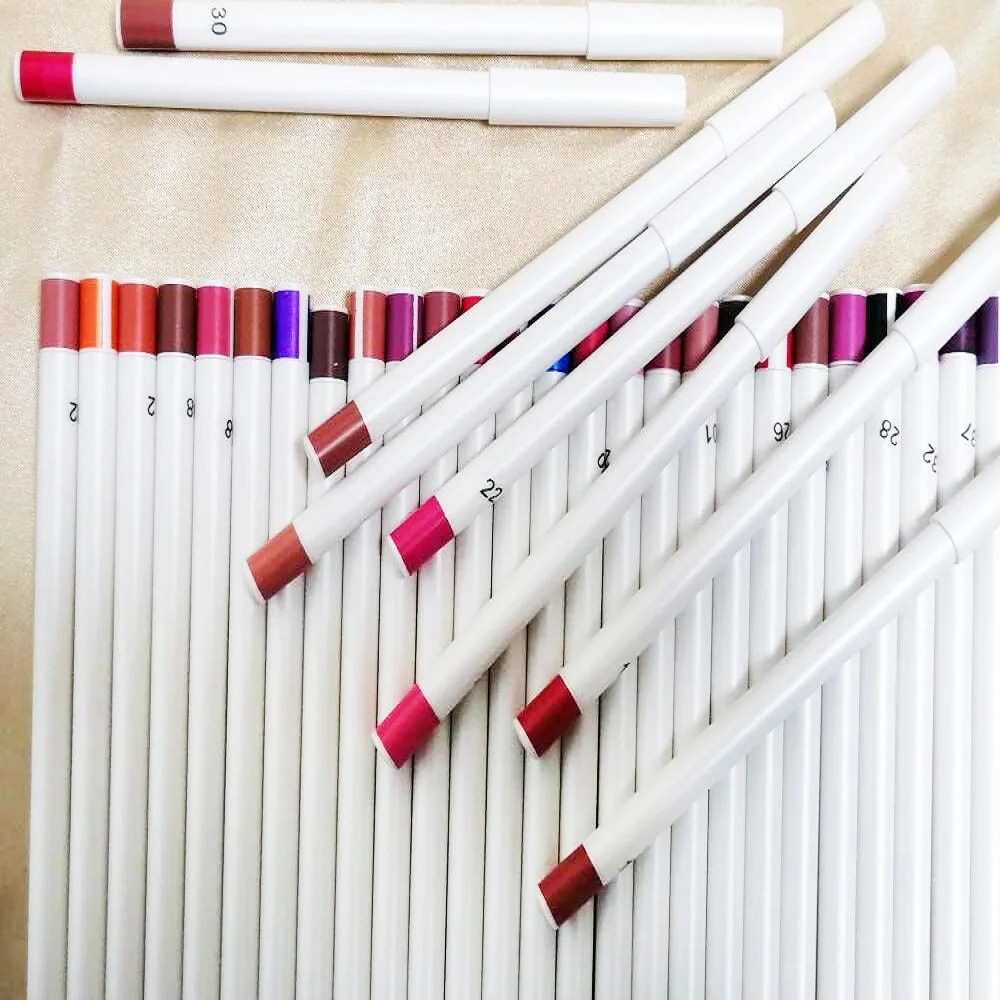 

Lip Liner Custom Hot Sale Long Lasting Private Label White Tube 39 Colors Lipliner Pencil Lip liner Make Up