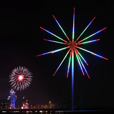 
Outdoor wedding led firework lights for square event party Simulated fireworks tree lights for garden park decoration 