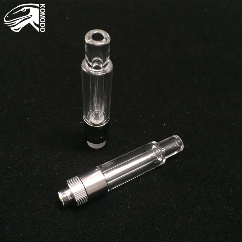 

Full Glass Atomizer Mini Tango Ceramic Vape Cartridge with Black Ceramic Coil, Silver