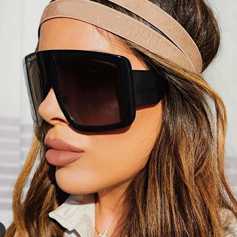 

Retro Oversized Square Luxury Big Frame shades Summer Sunglasses Women Custom Logo