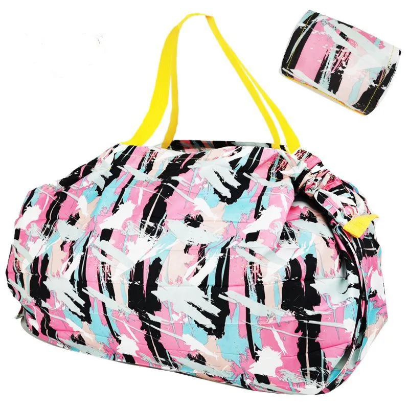 

Customized Large-capacity Recycle Foldable Shopping Bag Supermaket Reusable Grocery Handbags, 6color