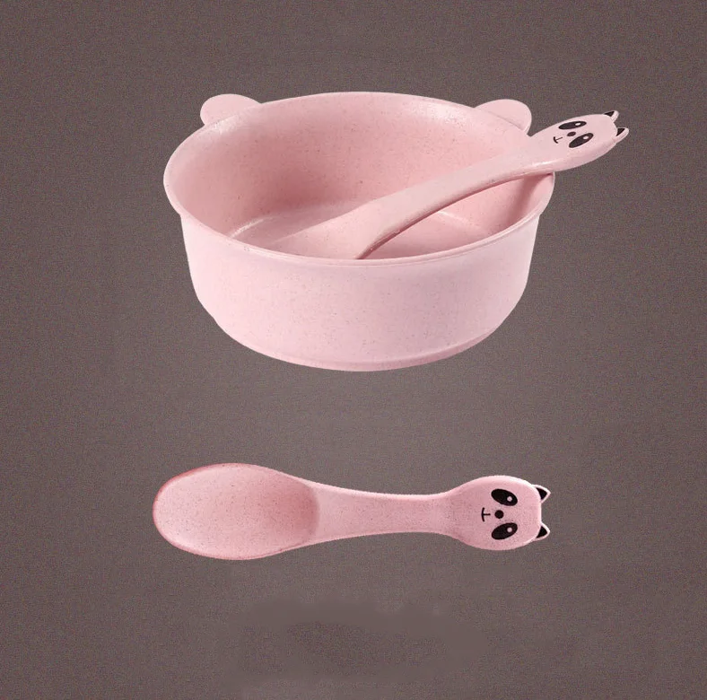 

High Quality Natural Biodegradable Wheat Straw Baby Tableware Set