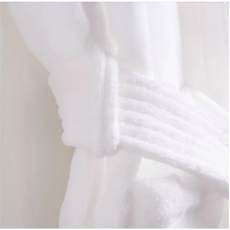 
luxury cotton white Hotel bathrobe kimono collar 