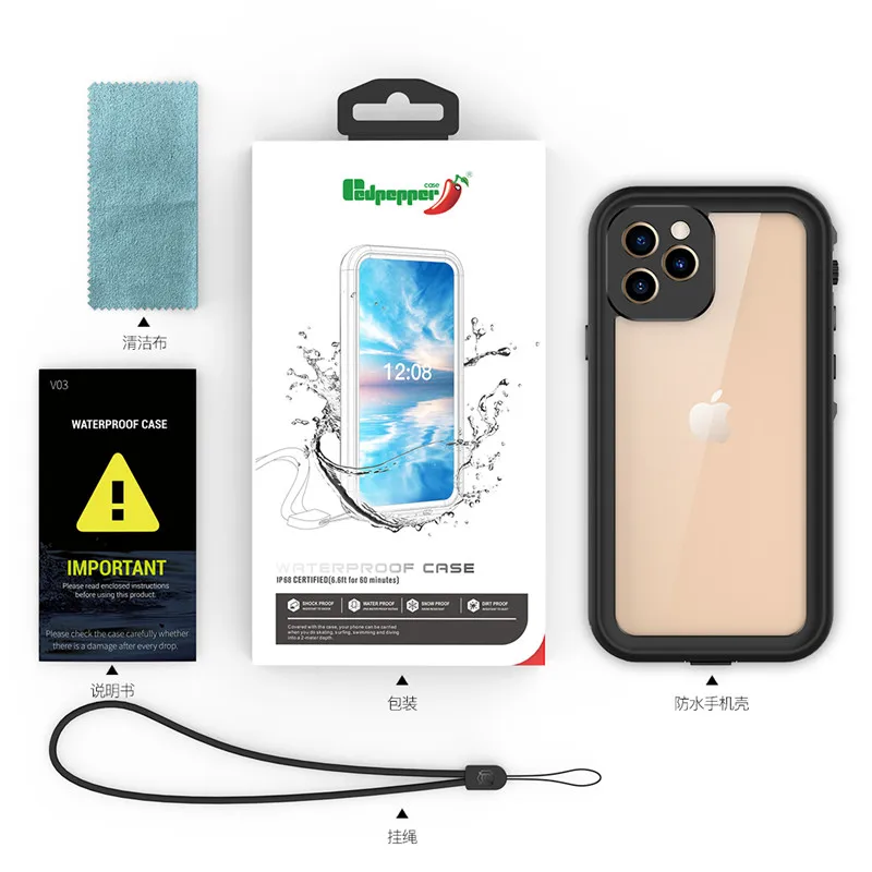 

Lifeproof waterproof cover case for kitchen bathroom bar shower Phone holder case,phone case waterproof phone bag for iphone 12, As the following photos