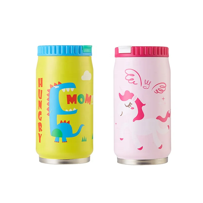 

LOW MOQ Double wall stainless steel Leakage proof vacuum Insulated Straw Cola Cup for kids