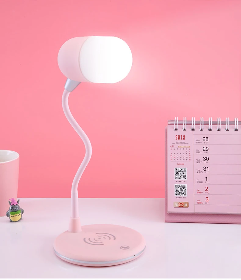 

Led Desk Lamp Speaker With QI Wireless Phone Charger