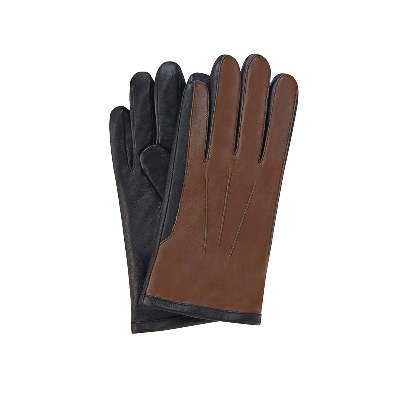 男士冬季温暖蓝色时尚皮革手套批发