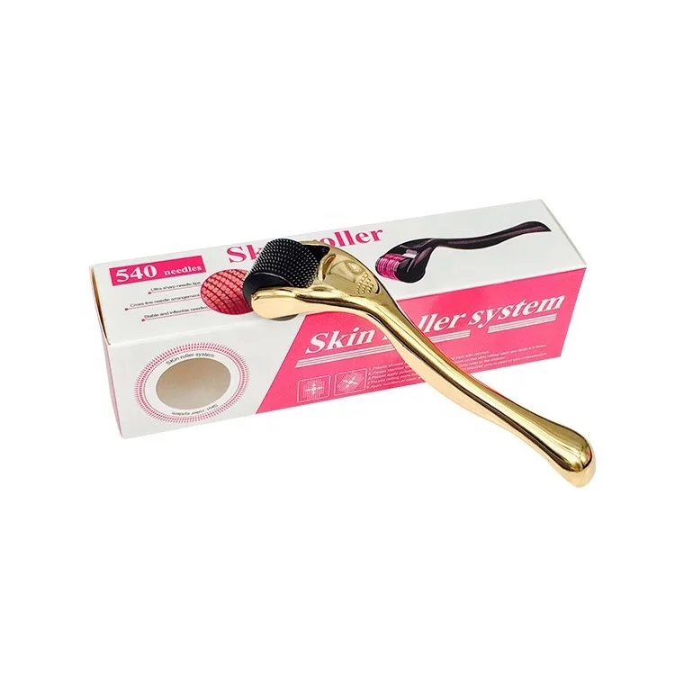 

Private Label 0.5mm 0.25mm Body Titanium Micro Needle Metal Gold Derma Roller