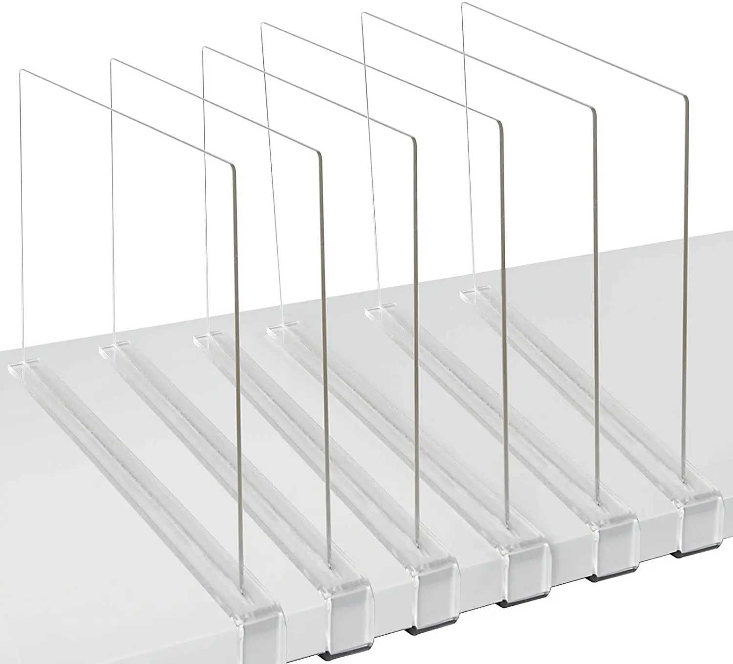 Clear Multi-Functional Plastic Acrylic Shelf Divider Dividers for Wood Closets Shelf and Organizer