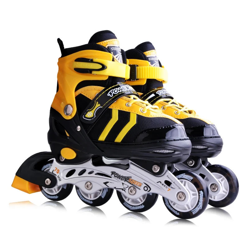 

OEM color and logo Kids Size Adjustable Inline Skates, Roller Skates professional inline skate shoes low MOQ, Yellow, green,blue, pink, red, purple