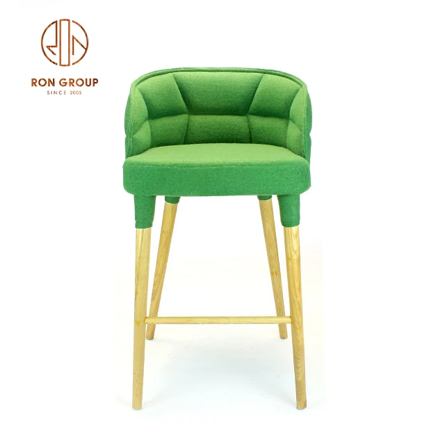 cafe bar stool high wood chair with cushion