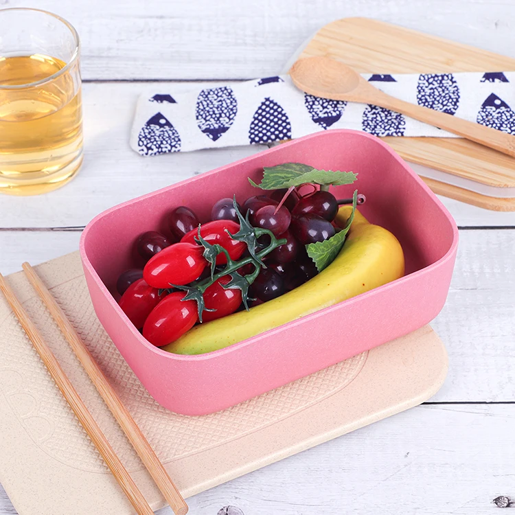 

Bento Lunch Box for Adults/Children Leak-Proof Eco-Friendly Bamboo Lunch Box Microwave and Dishwasher Safe BPA-Free, Blue,yellow,green,pink