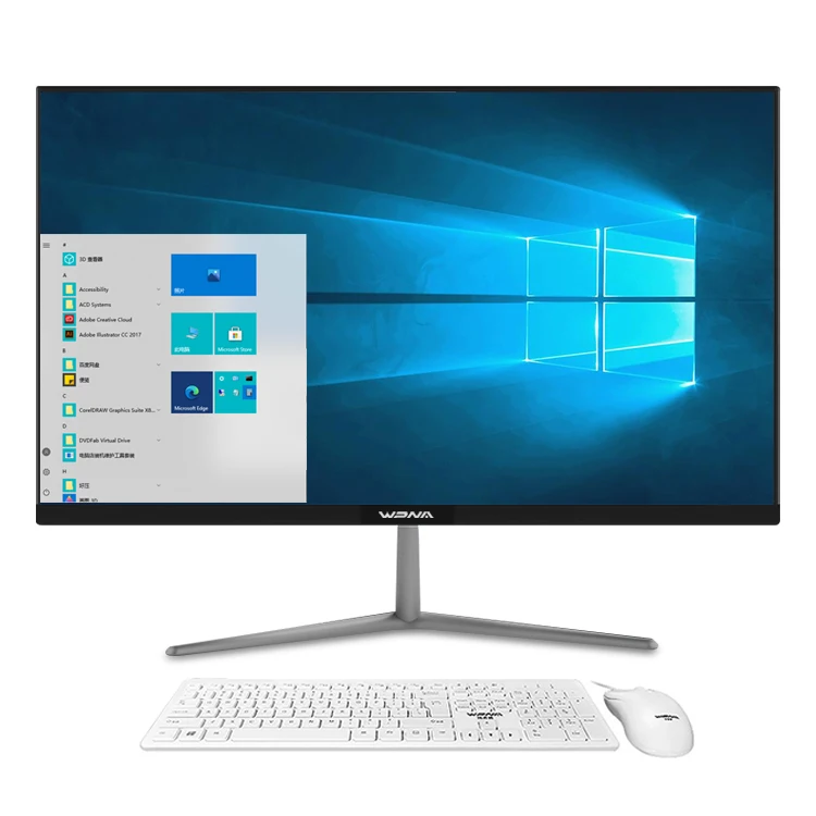 

Wpna computers desktops and monitor i3 i5 i7 pc gaming computer desktop all in one pc, White color