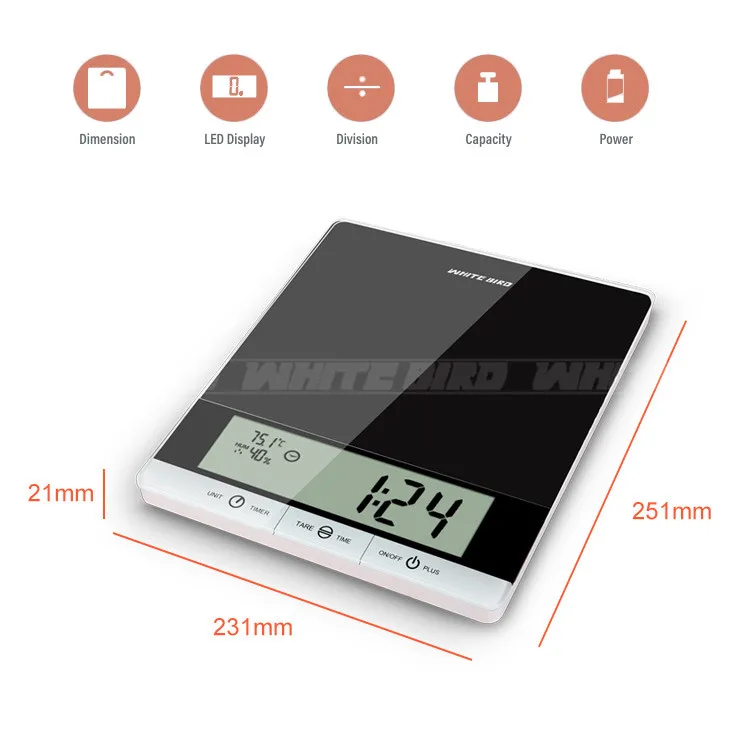 
Factory Direct Sale Touch Sensor Standard Portable Food Scale Digital Kitchen 