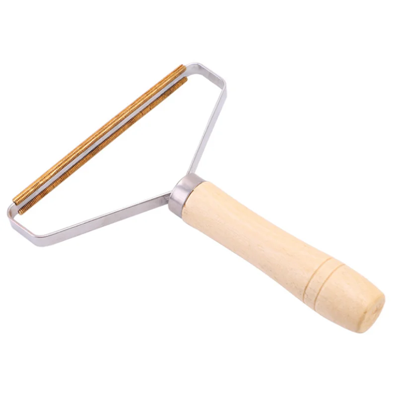 

high quality light color wood wooden coat sweater shaver clothes lint remover