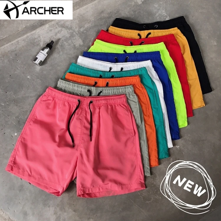 Factory Direct Sales Soft Gym Shorts Beach Jogger Athletic Shorts Breathable Pure Color Men Basketball Shorts