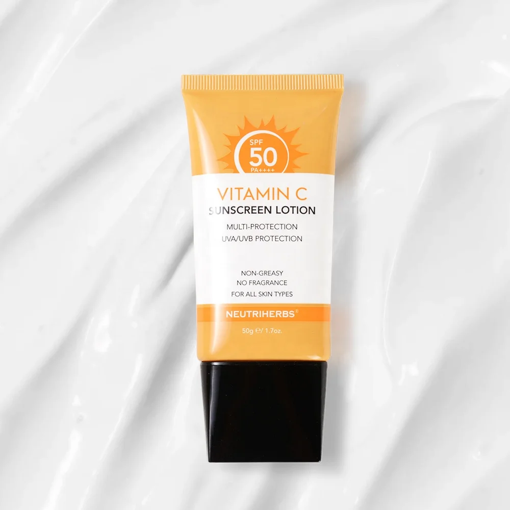 

Private Label SPF 50 Sun cream Whitening Vitamin C Sunblock Face Sunscreen for Sensitive Skin Outdoor Face Sunscreen