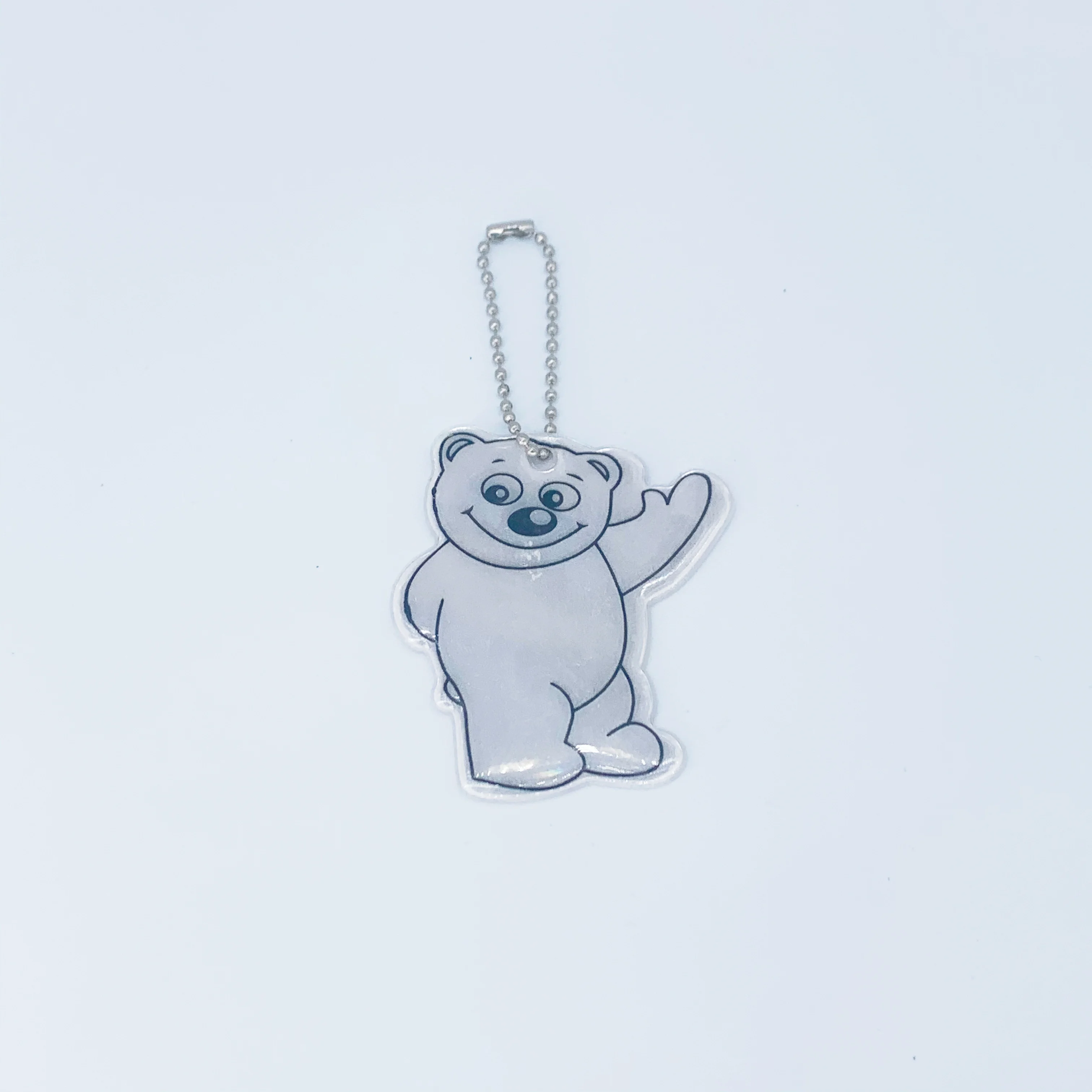 Cheap colorful high reflective PVC reflective hanger promotional bag gift reflective keychain