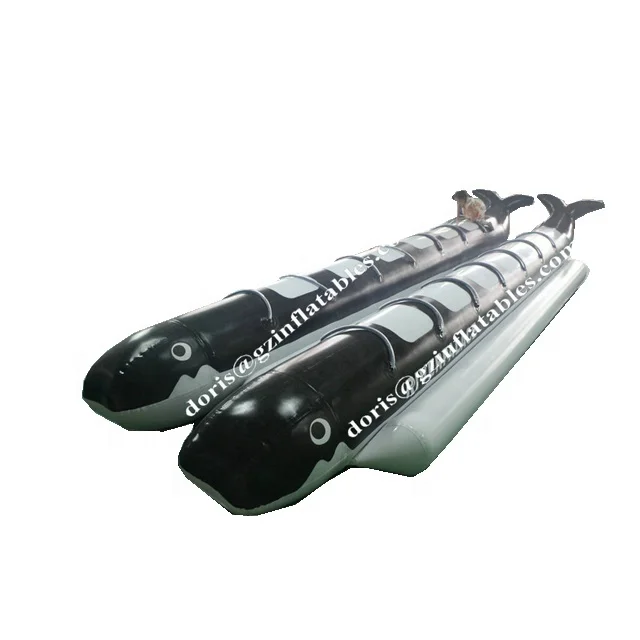 

0.9Mm Pvc Tarpain Towable Inflatable Tube/Durable Water Games Inflatable Flying Fish Boat