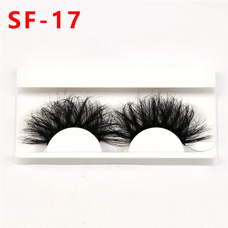 

100% mink fur false eyelashes wholesale 25mm wispy fluffy mink eyelashes