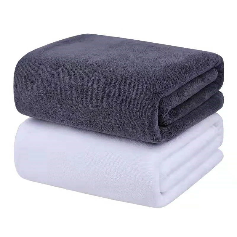 

Free Sample Luxury customize printed microfiber bath towel for Hotel White Bath Towel With Logo