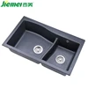 JM700 irregularity shape unique double bowl quartz stone JM700 kitchen sink