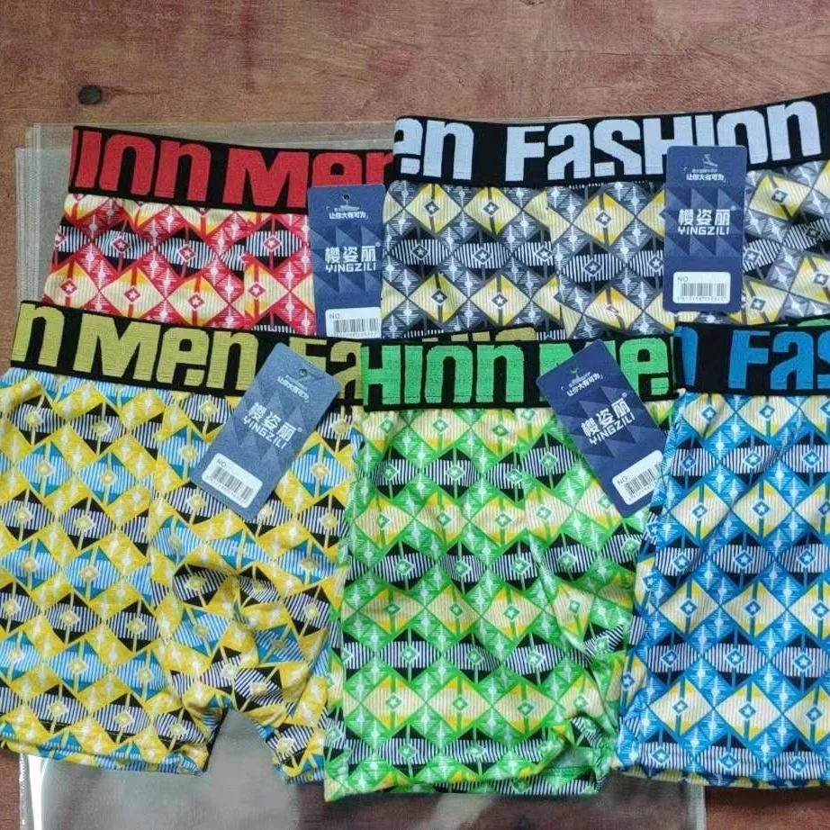 

0.4 usd NK398 China Yiwu Amysi Garments milk silk mix color Colorful men boxer made in china