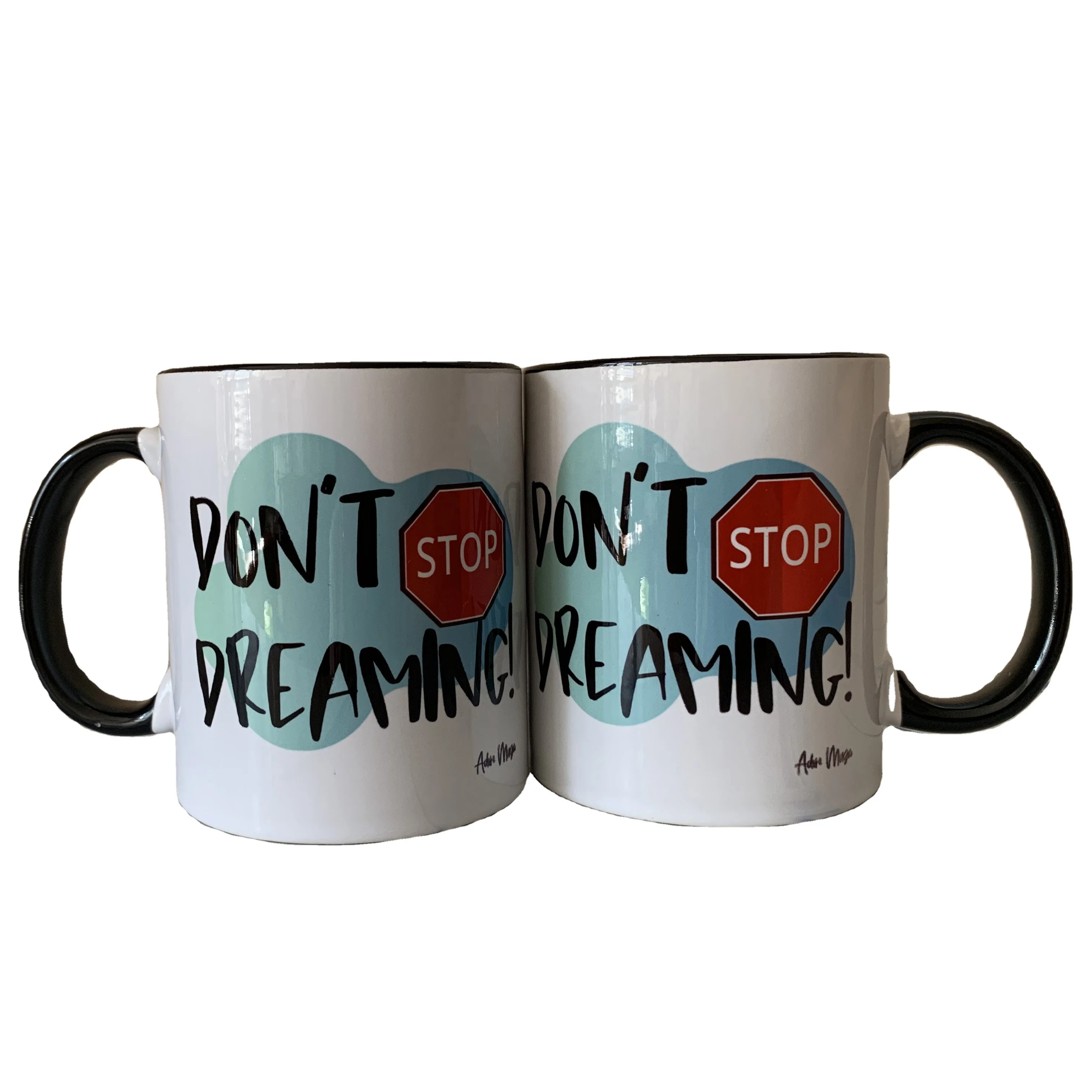 

Free Shipping AIDARY Dont Stop Dreaming Sublimation Two Tones Coffee Mug