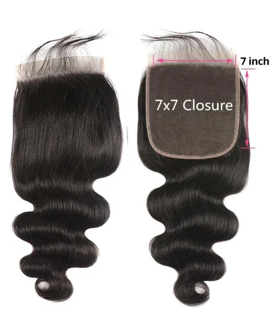 

New HD Lace Frontal Swiss 7x7 Ear to Ear Brazilian Curly Thin Skin Straight Wave Human Lace Closure Baby Hair Baby Hair hats