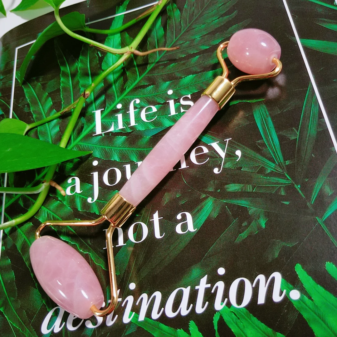 

Original Handcraft Natural Rose quartz jade massager for healing skin
