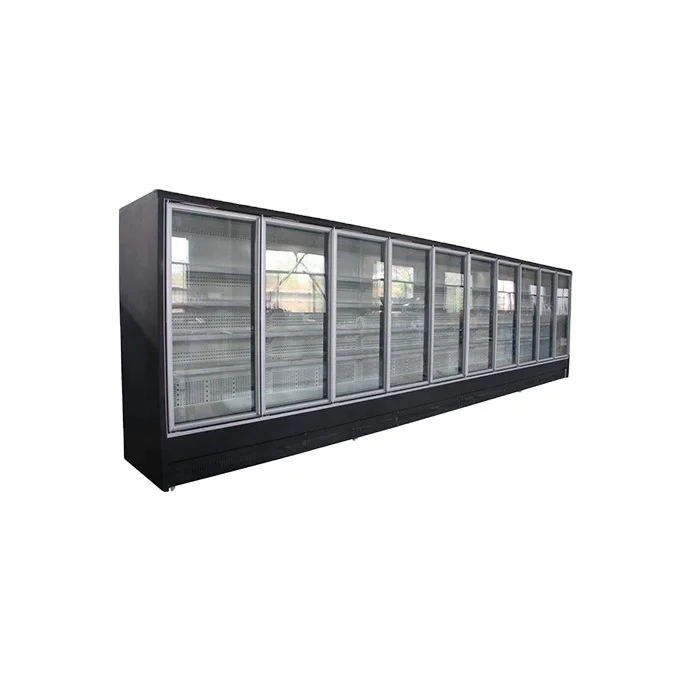 

Refrigeration equipment parts Glass door and shelving sandwich panel for walk in cooler and freezer, Black/sliver/golden
