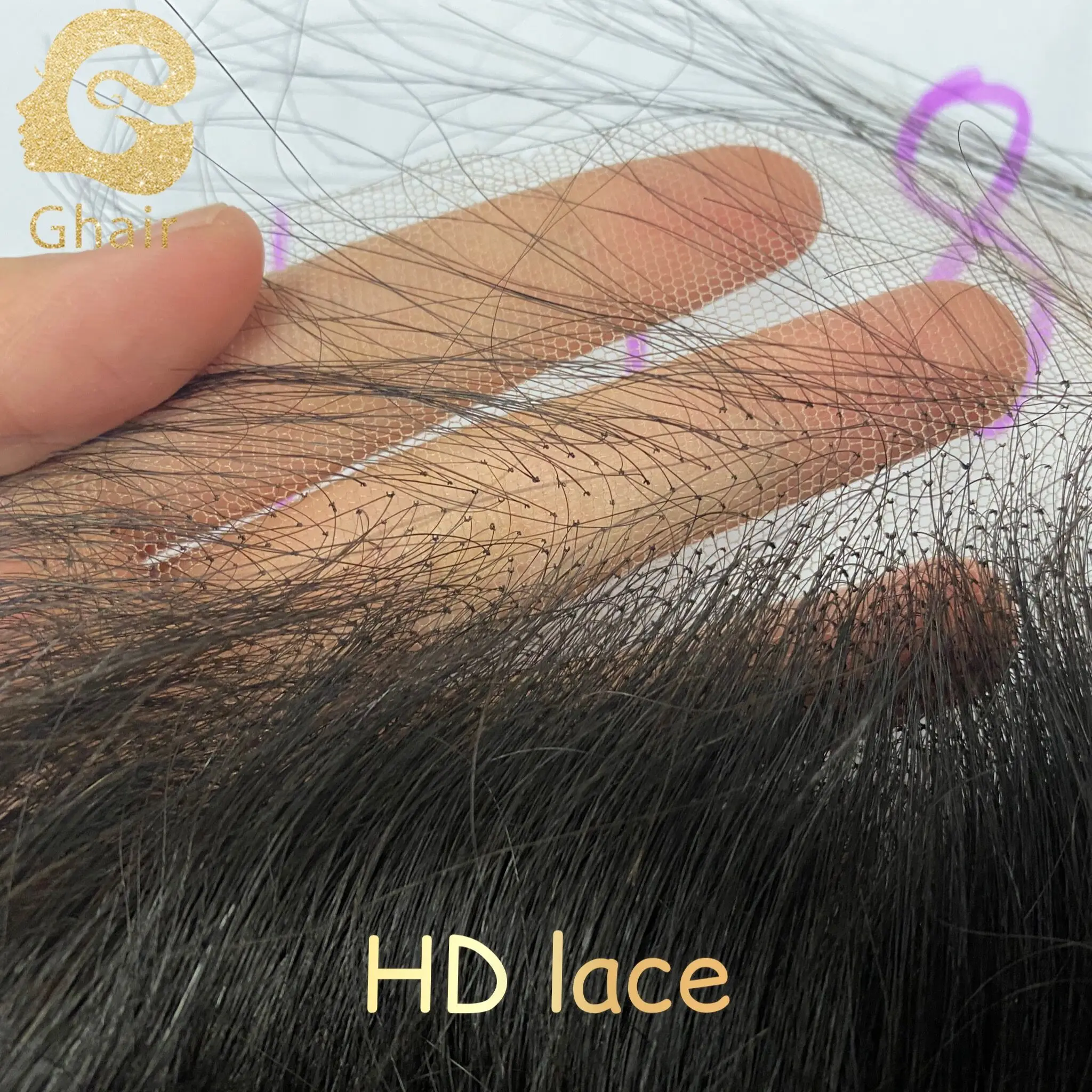 

Wholesale Transparent HD Thin Swiss Lace mini Frontal Pre Plucked 4x4 5x5 6x6 7x7 HD Lace closure