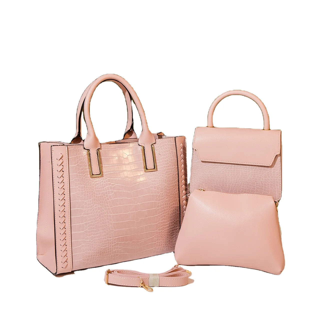 

2021 new large-capacity women's bag pure color fashion purse sets handbags luxury ladies ladies bags handbag set backpack
