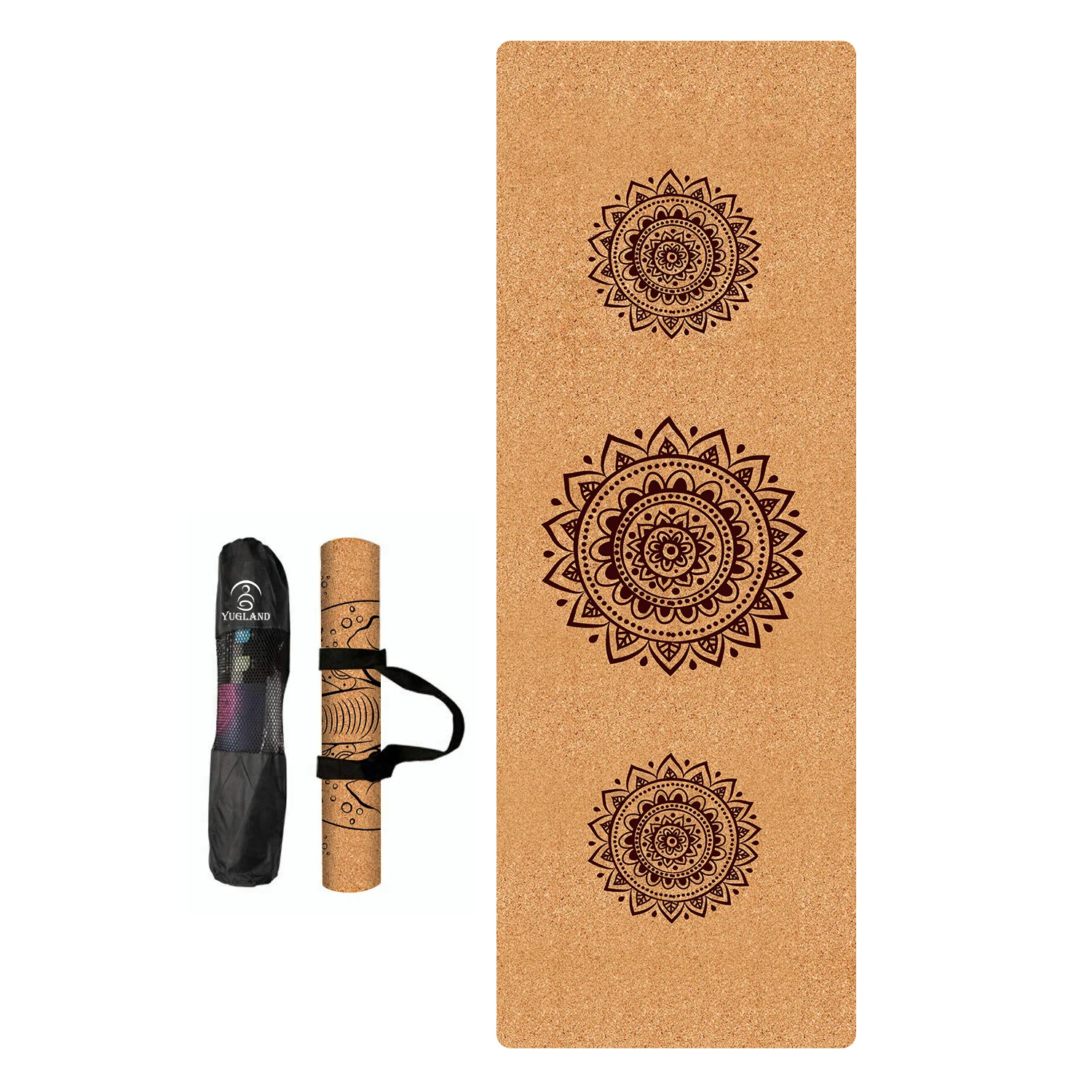 

Yugland High-Quality Tear-Proof Cork Yoga Mat Can Be Customized Logo Pattern On The Surface, Customized color