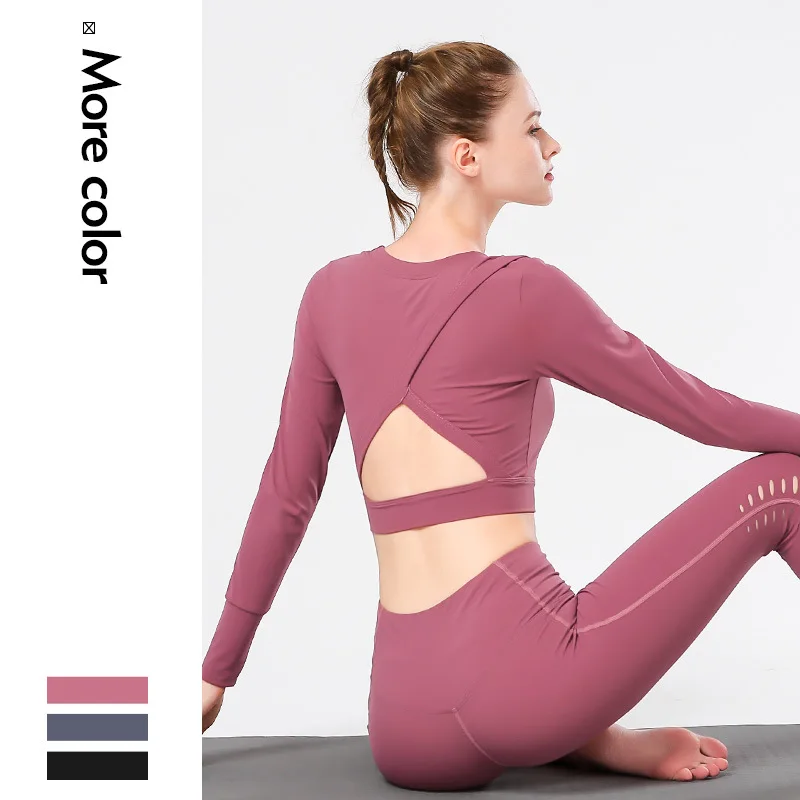 

Autumn quick dry fitness yoga sport wear mesh crop top for women, Picture