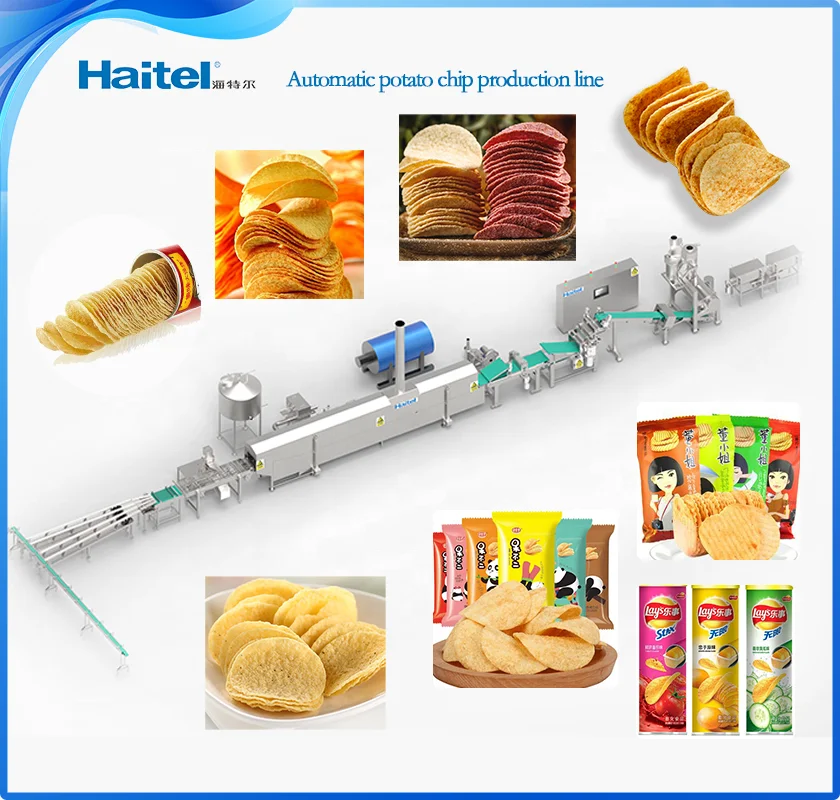 Fully Automatic Industrial Lay's Potato Chips Production Line Crisp