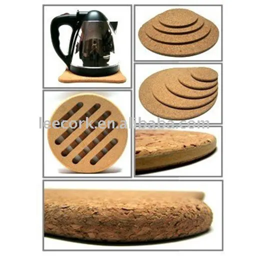 
Custom Print Round Natural Cork Hot Pads Cork Trivet 
