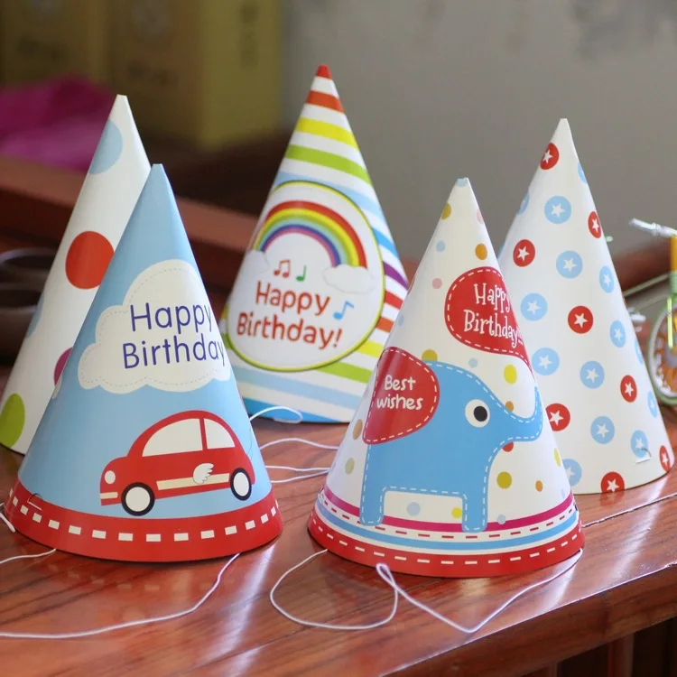 

Birthday Party Paper cap Hat Happy Birthday Triangle Cap Children's Paper Hat